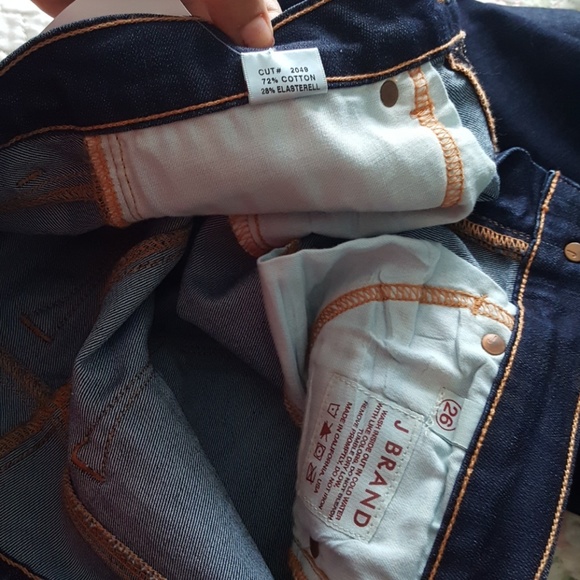 J BRAND mid rise boot cut jeans raw hem sz 26 NWOT - Picture 7 of 7